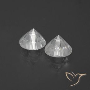 Gemme di Zircone Bianco naturale da 4.31 ct, Rotondo, VVS-VS
