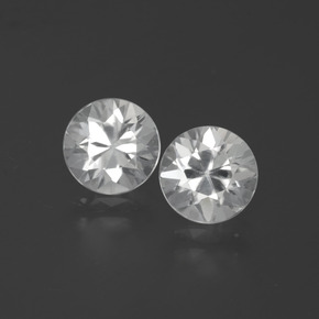 Zircone naturale bianco da  ct, taglio rotondo, VVS