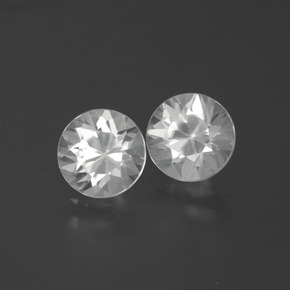Zircone naturale bianco da  ct, taglio rotondo, VVS
