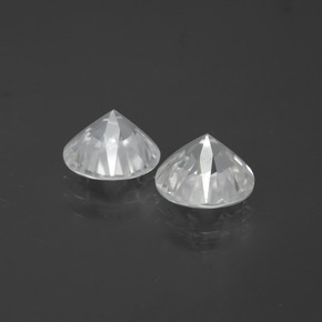 Zircone naturale bianco da  ct, taglio rotondo, VVS