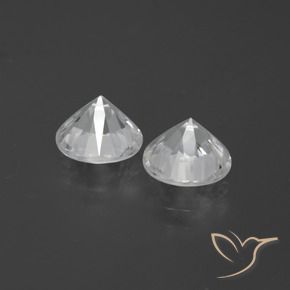 Gemme di Zircone Bianco naturale da 3.95 ct, Rotondo, VS