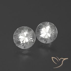 Gemme di Zircone Bianco naturale da 3.84 ct, Rotondo, VVS-VS