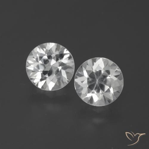 4.04ctw Naturale Bianco Zircone, Rotondo, VVS
