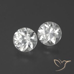 Gemme di Zircone Bianco naturale da 4.04 ct, Rotondo, VVS