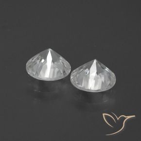Gemme di Zircone Bianco naturale da 4.04 ct, Rotondo, VVS