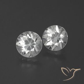 Gemme di Zircone Bianco naturale da 3.67 ct, Rotondo, VVS-VS