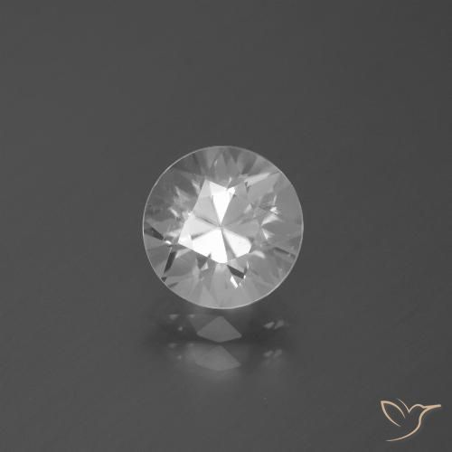 2.58ct Naturale Bianco Zircone, Rotondo, VVS-VS