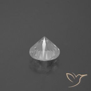 Zircone Bianco naturale da 2.58 ct, Rotondo, VVS-VS