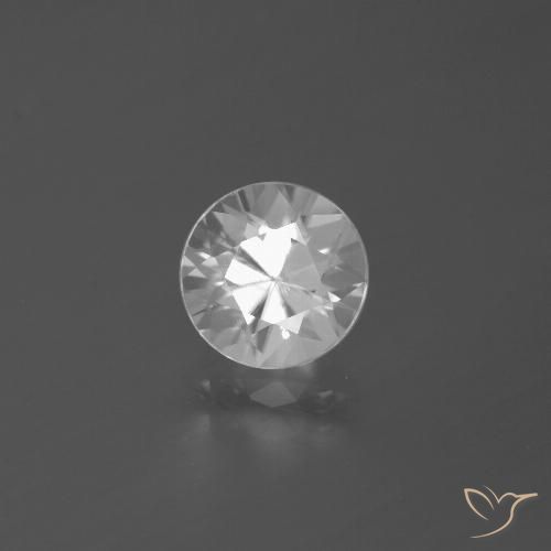 2.56ct Naturale Bianco Zircone, Rotondo, VS