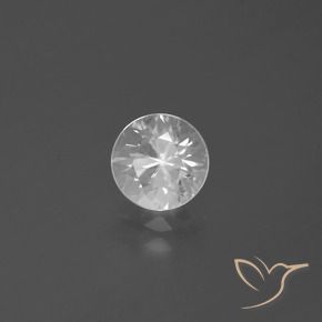 Zircone Bianco naturale da 1.76 ct, Rotondo, VVS-VS