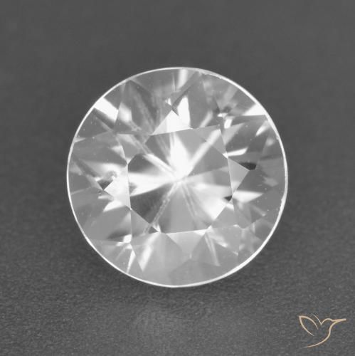2.12ct Naturale Bianco Zircone, Rotondo, VS