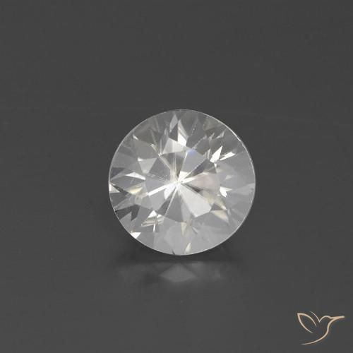 2.19ct Naturale Bianco Zircone, Rotondo, VVS