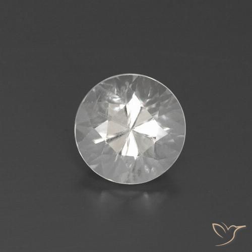 2.42ct Naturale Bianco Zircone, Rotondo, VS
