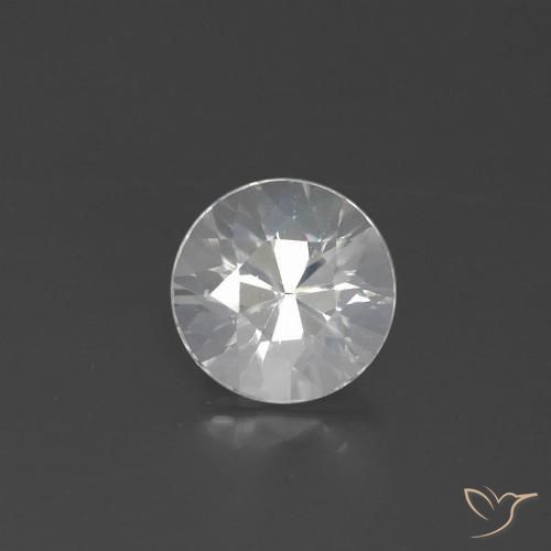 2.10ct Naturale Bianco Zircone, Rotondo, VVS-VS