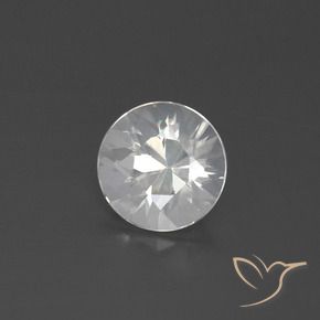 Zircone Bianco naturale da 2.10 ct, Rotondo, VVS-VS