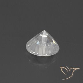 Zircone Bianco naturale da 2.10 ct, Rotondo, VVS-VS