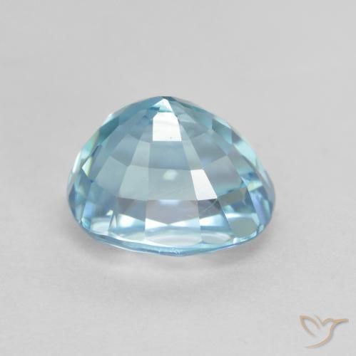 Zircone naturale blu da 4,15 ct, taglio ovale, VS-SI
