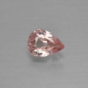 Zircone naturale arancione da 1,20 ct, taglio a pera, VVS