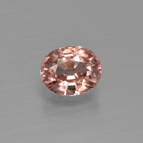 Zircone Color pesca naturale da 1.73 ct, Taglio ovale, VVS-VS