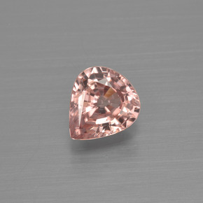 Zircone naturale arancione da 0,98 ct, taglio a pera, VVS