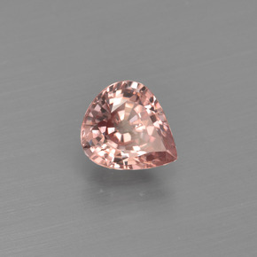 Zircone naturale arancione da 0,98 ct, taglio a pera, VVS