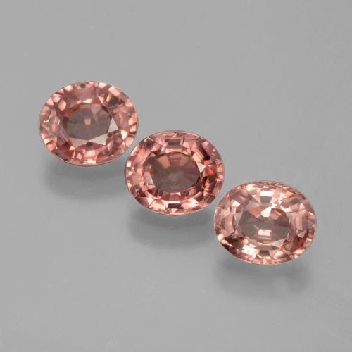 Zircone naturale rosa da 3,05 ct, taglio ovale, VVS-VS