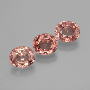 Zircone naturale rosa da 3,05 ct, taglio ovale, VVS-VS