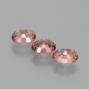 Zircone naturale rosa da 3,05 ct, taglio ovale, VVS-VS