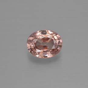 Zircone naturale arancione da 1,47 ct, taglio ovale, VS