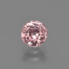Zircone naturale rosa da 1,28 ct, taglio rotondo, VVS-VS