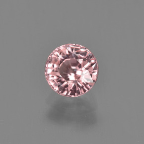 Zircone naturale rosa da 1,28 ct, taglio rotondo, VVS-VS