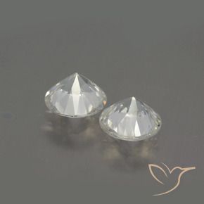 Gemme di Zircone Bianco caldo naturale da 4.32 ct, Rotondo, VVS-VS