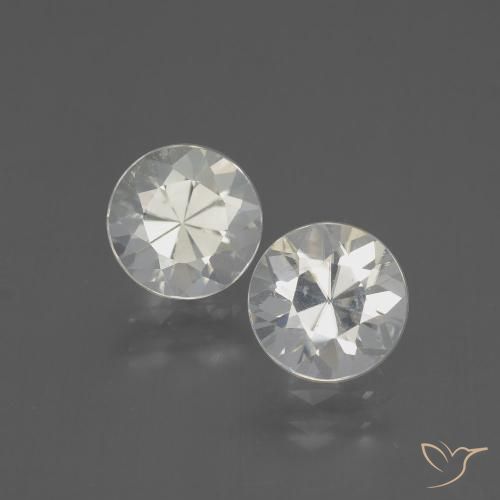 4.12ctw Naturale Bianco Zircone, Rotondo, VS