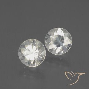 Gemme di Zircone Bianco naturale da 4.12 ct, Rotondo, VS