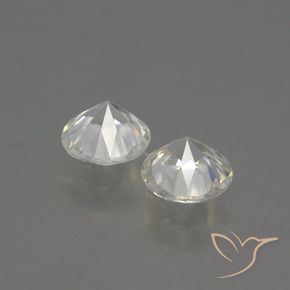 Gemme di Zircone Bianco caldo naturale da 4.00 ct, Rotondo, VVS-VS