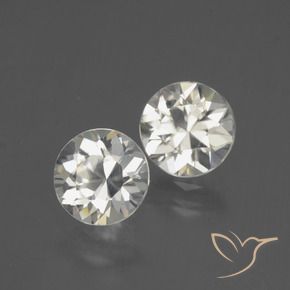 Gemme di Zircone Bianco caldo naturale da 4.56 ct, Rotondo, VVS-VS