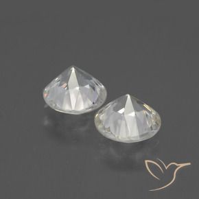 Gemme di Zircone Bianco caldo naturale da 4.56 ct, Rotondo, VVS-VS