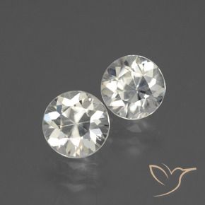 Gemme di Zircone Bianco caldo naturale da 4.25 ct, Rotondo, VVS