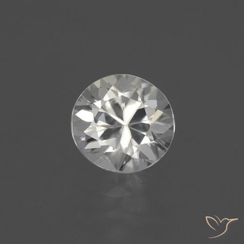 1.82ct Naturale Bianco caldo Zircone, Rotondo, VVS-VS
