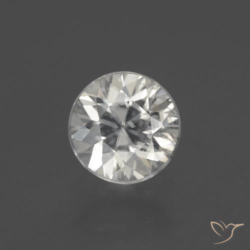 1.91ct Naturale Bianco caldo Zircone, Rotondo, VS