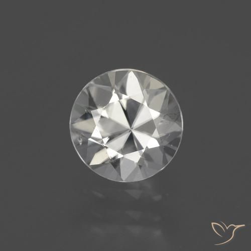 2.22ct Naturale Bianco caldo Zircone, Rotondo, VS