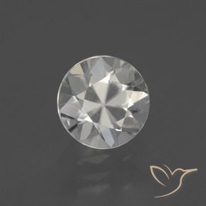 Zircone Bianco caldo naturale da 2.22 ct, Rotondo, VS