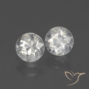 Gemme di Zircone Bianco caldo naturale da 3.82 ct, Rotondo, VS-SI