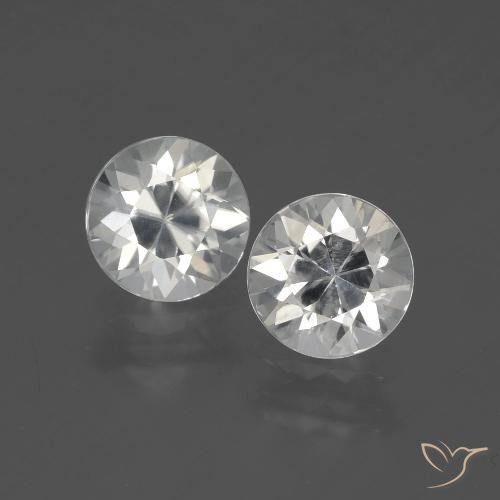 3.83ctw Naturale Bianco caldo Zircone, Rotondo, VS