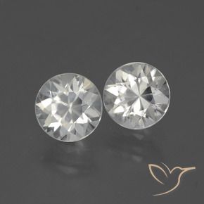 Gemme di Zircone Bianco caldo naturale da 3.83 ct, Rotondo, VS