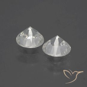 Gemme di Zircone Bianco caldo naturale da 3.83 ct, Rotondo, VS