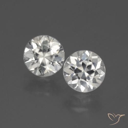 3.72ctw Naturale Bianco caldo Zircone, Rotondo, VS