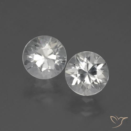 4.18ctw Naturale Bianco caldo Zircone, Rotondo, VVS-VS