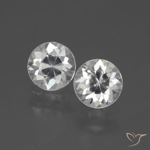 3.69ctw Naturale Bianco caldo Zircone, Rotondo, VVS