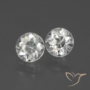 Gemme di Zircone Bianco caldo naturale da 3.69 ct, Rotondo, VVS